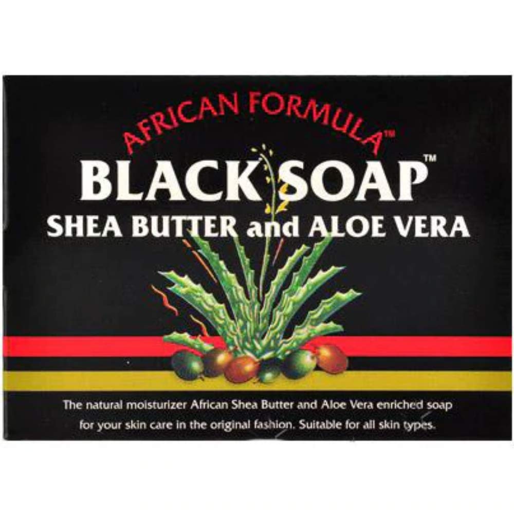 Madina African Black Soap with Aloe Vera, pack of ten bars supports gentle cleansing and nourishment.