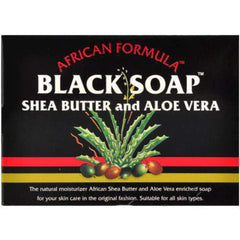 Madina African Black Soap with Aloe Vera, pack of ten bars supports gentle cleansing and nourishment.