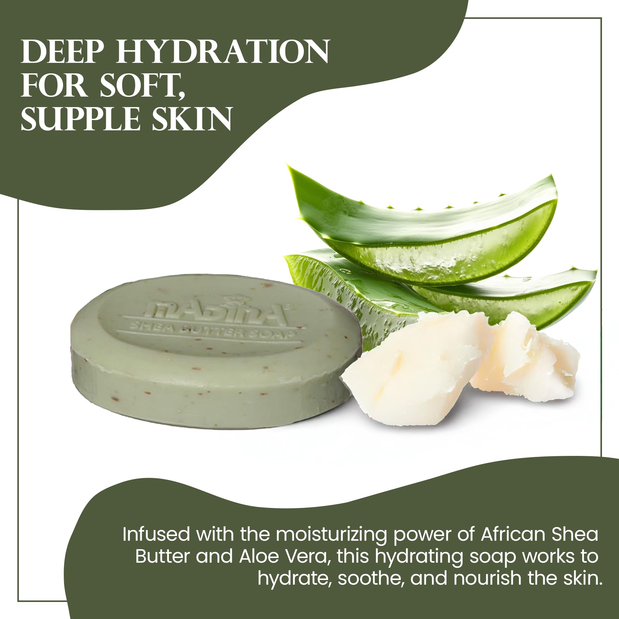 Madina African Black Soap Bar lather on hand for cleansing.