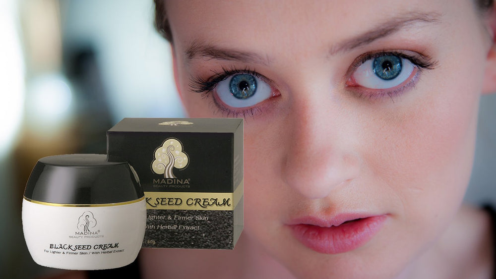 Madina cream swirl close-up highlights smooth texture and moisturization