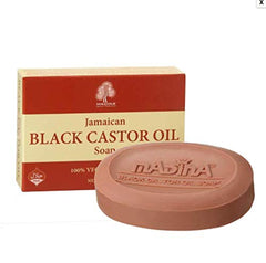 Madina Jamaican Black Castor Oil Soap pack of 3 soap bars for gentle cleansing and nourishment.