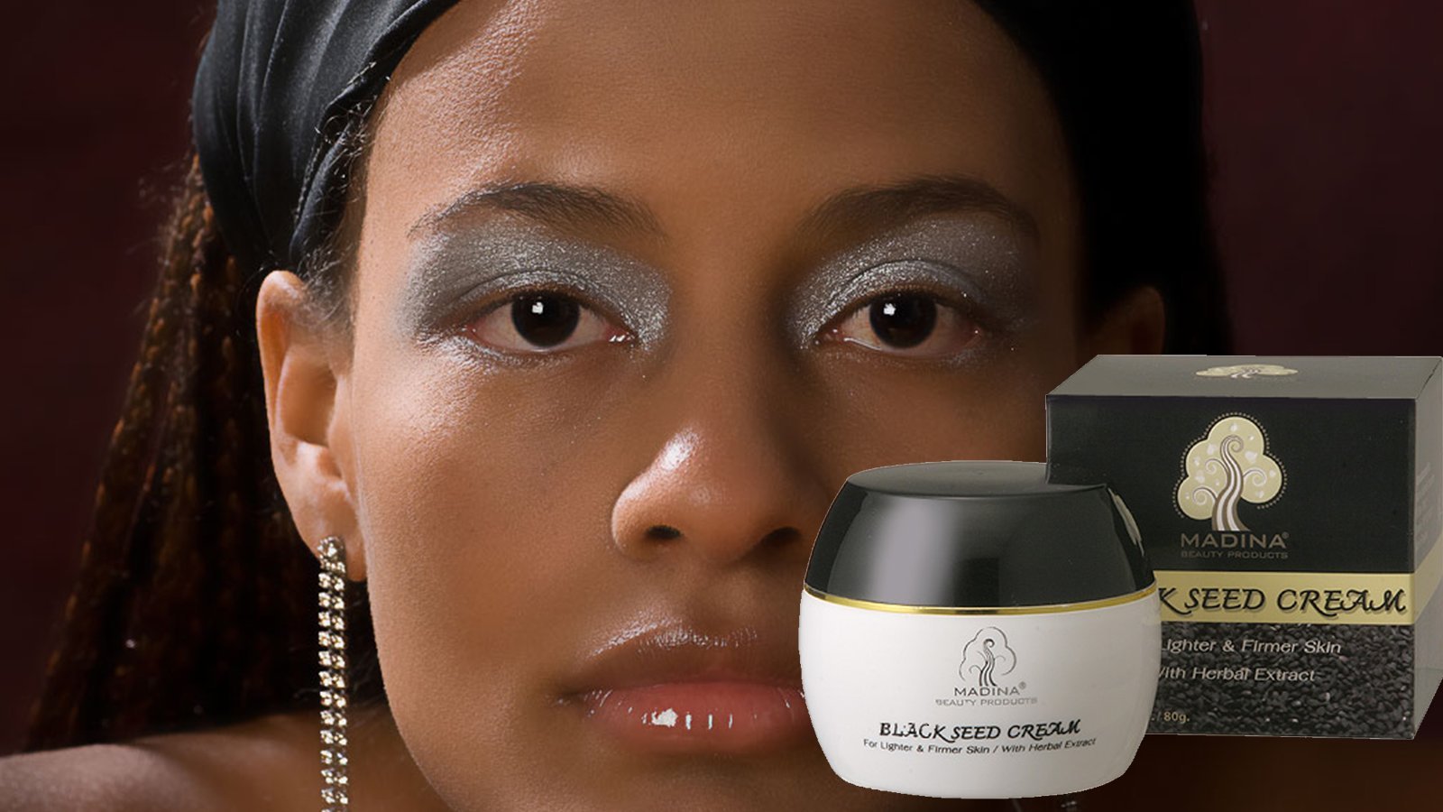 Madina natural extracts label showcases botanical ingredients supporting skin health