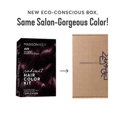 Madison Reed 4VR Darkest Cool Sangria swatches show deep burgundy shade.