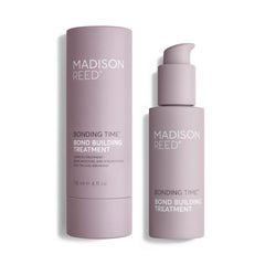 Madison Reed Bonding Time Serum bottle on vanity highlights color protection and professional-strength care