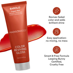 Madison Reed Color Reviving Gloss Barolo root-to-end application demonstration.