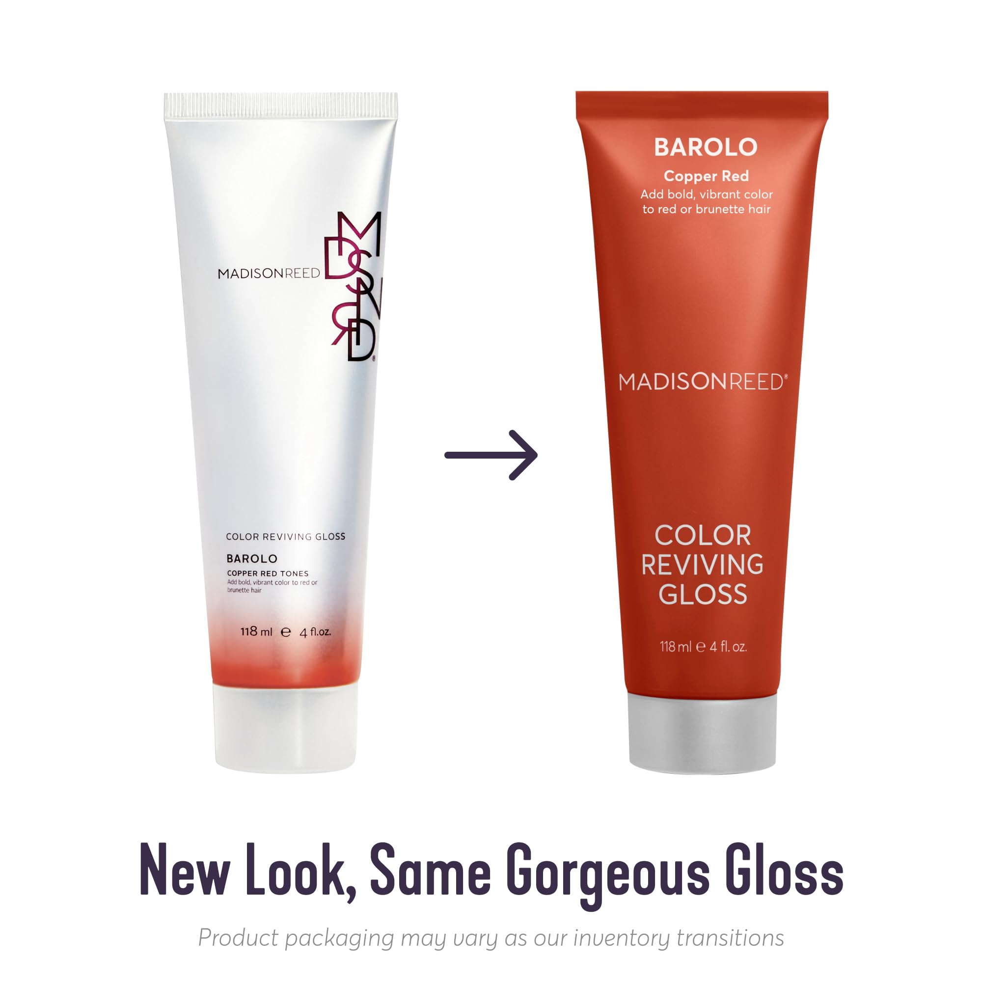 Madison Reed Color Reviving Gloss Barolo shade swatches preview renewed red tone.