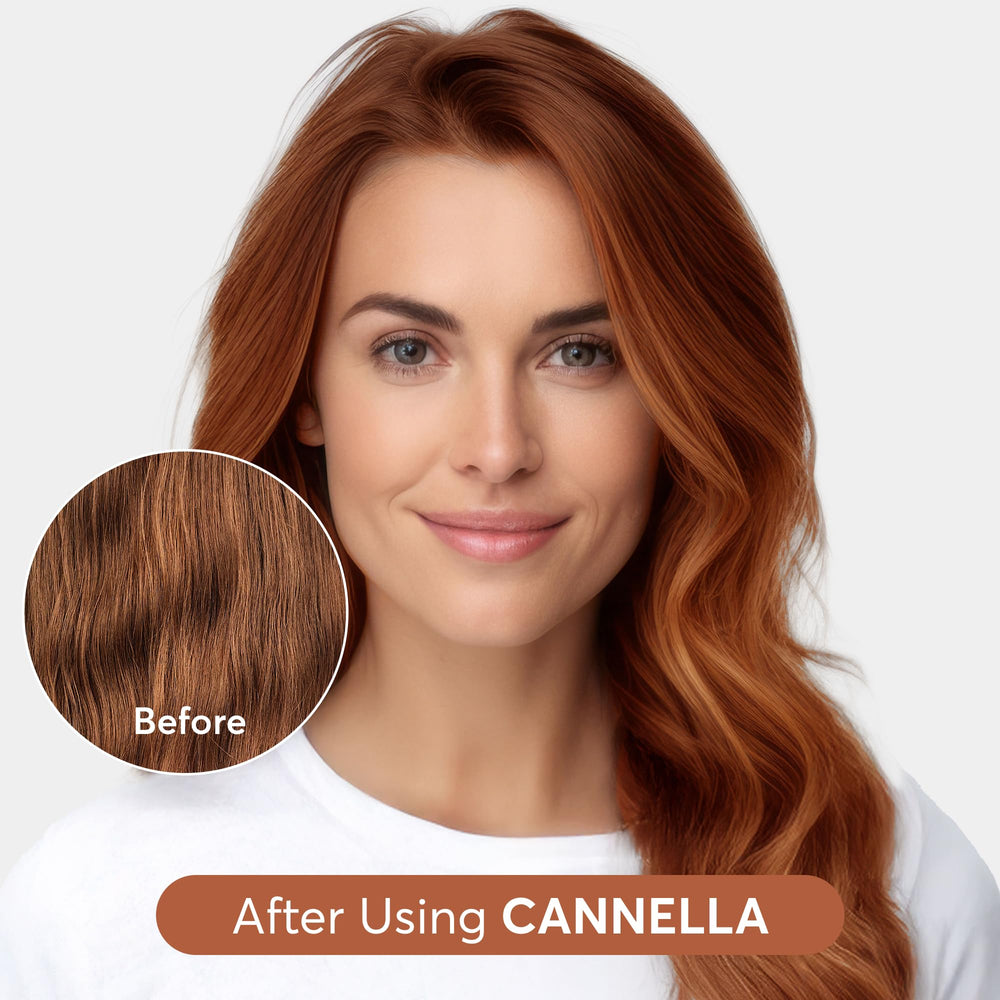 Hair with radiant shine after applying Color Reviving Gloss.