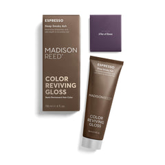 Madison Reed Color Reviving Gloss Espresso packaging highlighting user-friendly kit