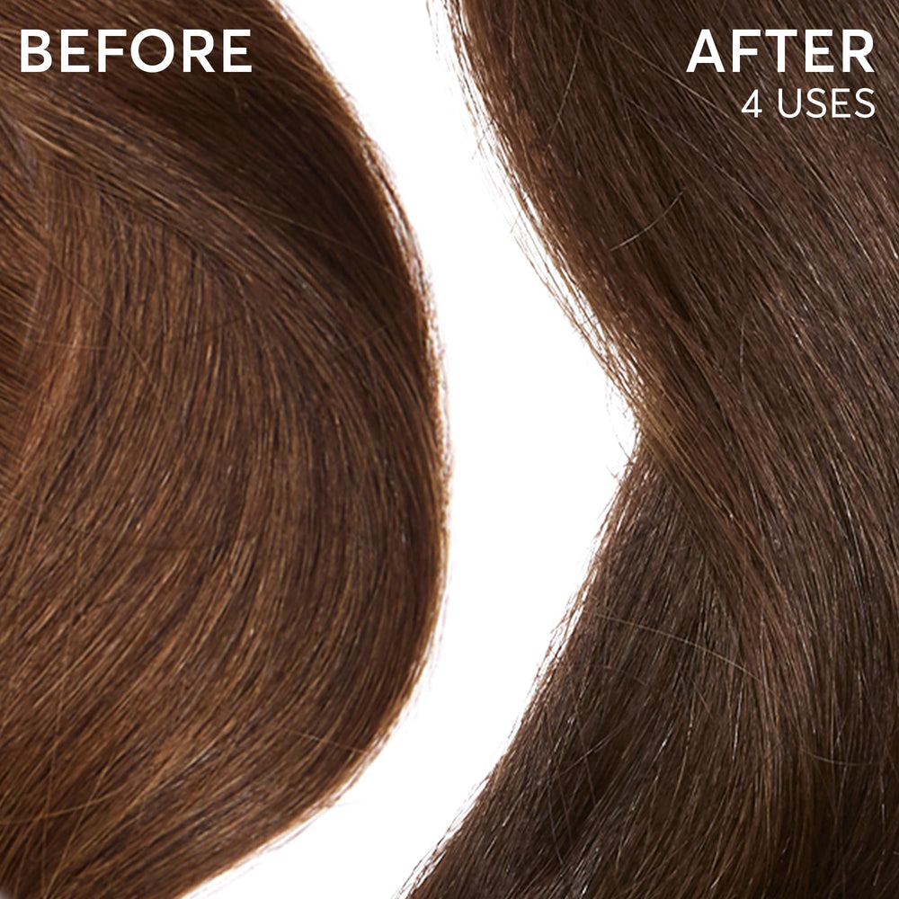Toned hair after-use shows enhanced color and brassiness reduction