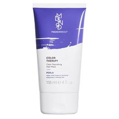Madison Reed Color Therapy Perla bottle close-up showing violet tones for brass neutralization