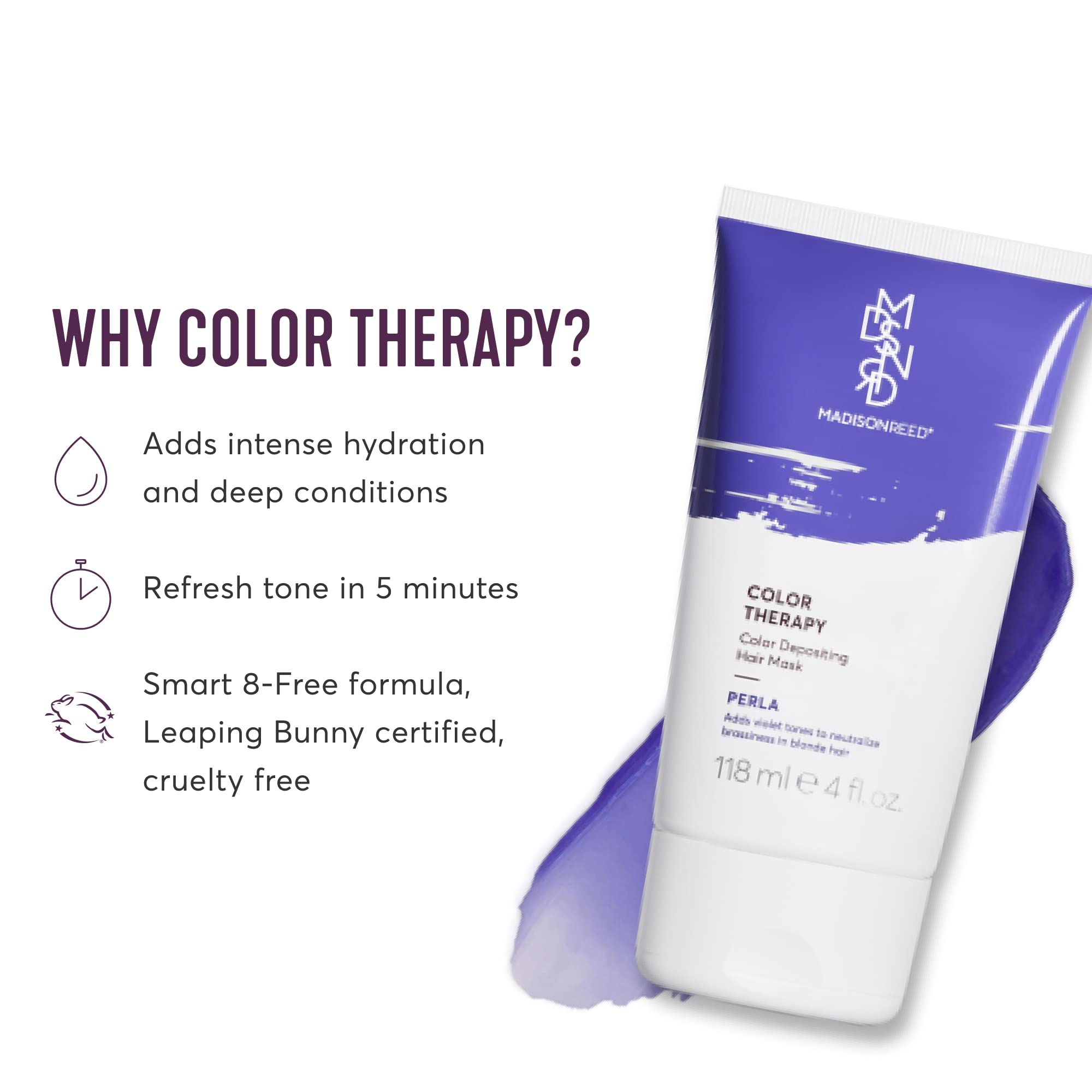 Madison Reed Color Therapy Perla tube in shower releasing conditioning moisture