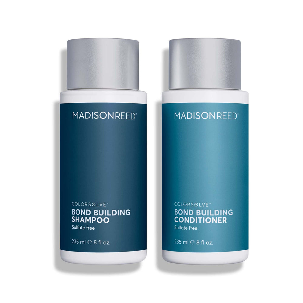 Madison Reed ColorSolve bottle features keratin and argan oil for nourishment.