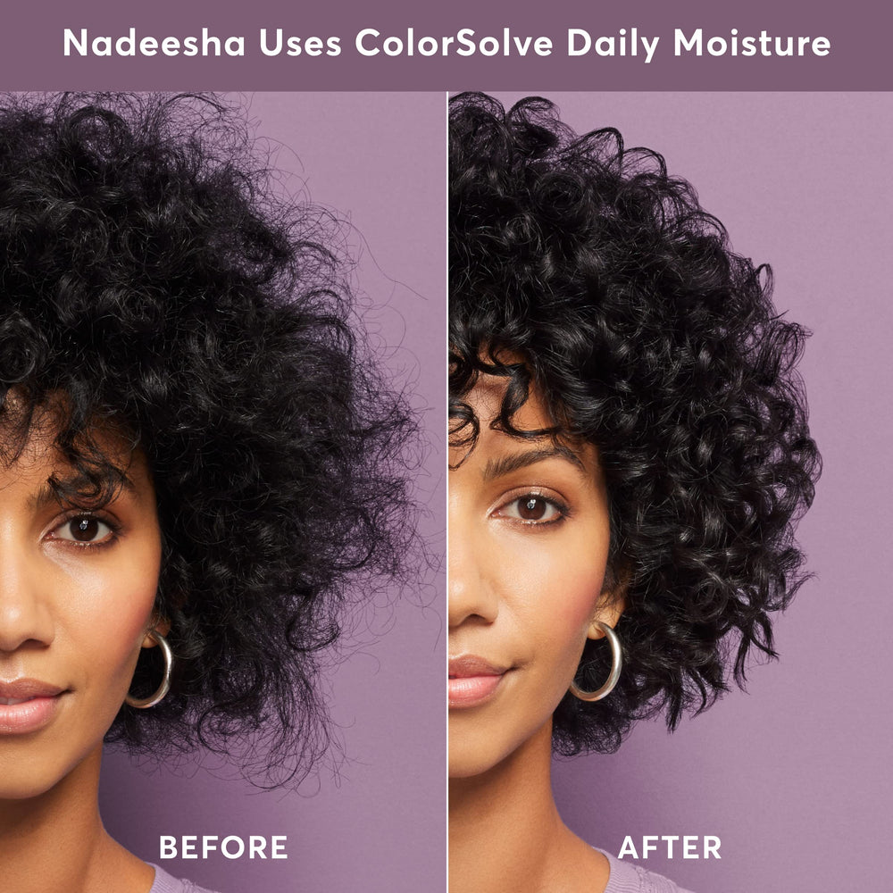Keratin and argan oil feature highlights stronger, softer, shinier hair after use.