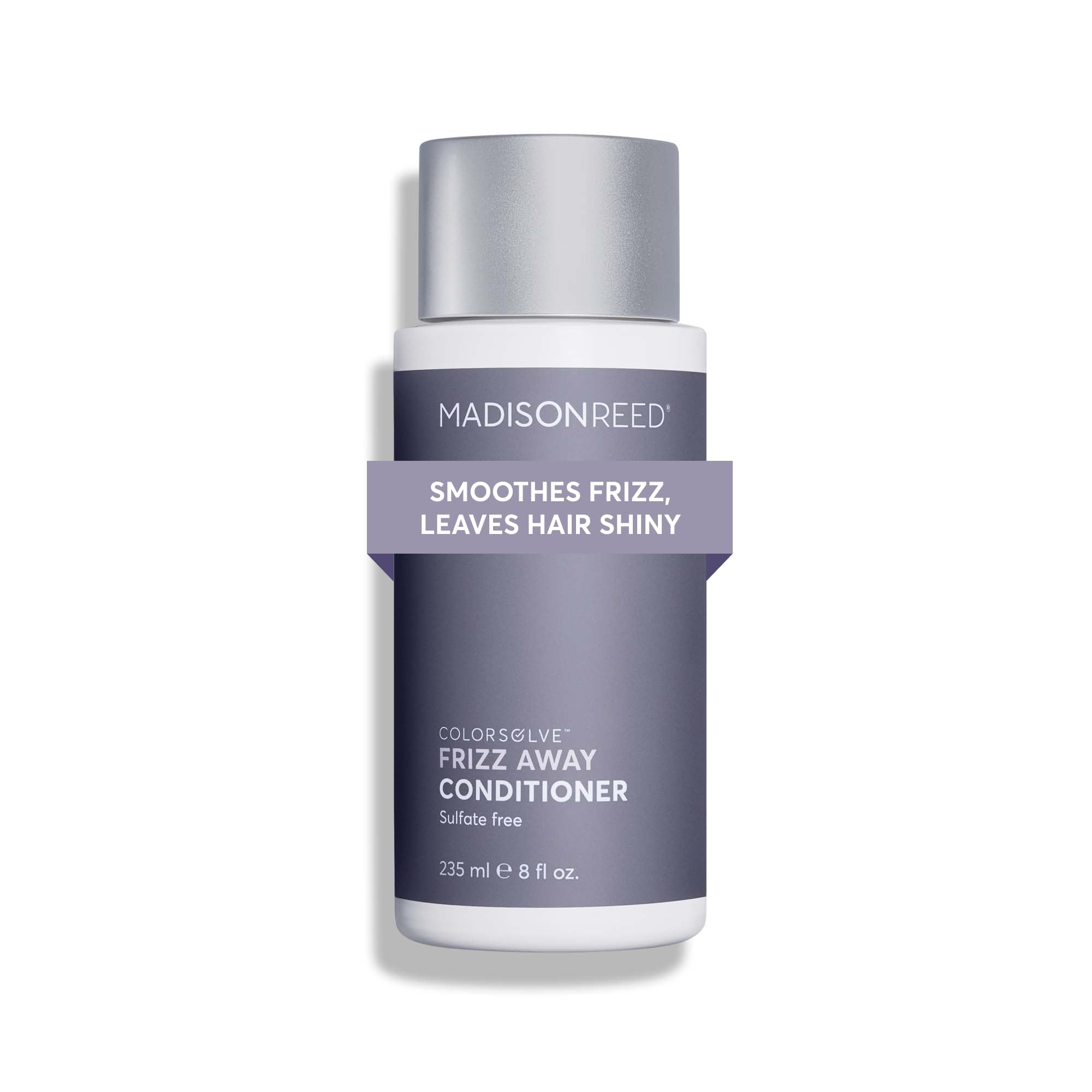 Madison Reed ColorSolve Frizz Away bottle, helps tame frizz and protect color