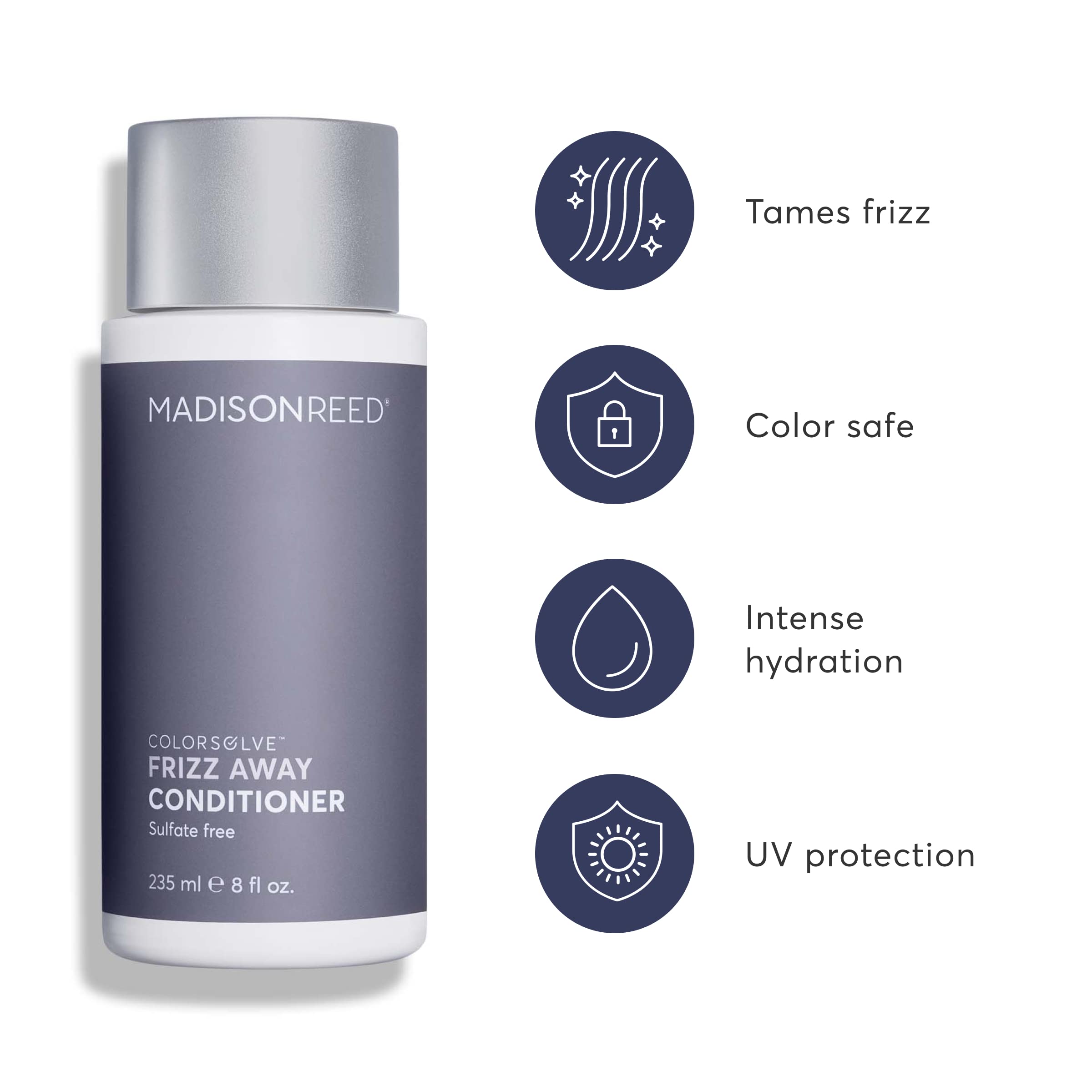 Applying ColorSolve Frizz Away conditioner for frizz control and color care