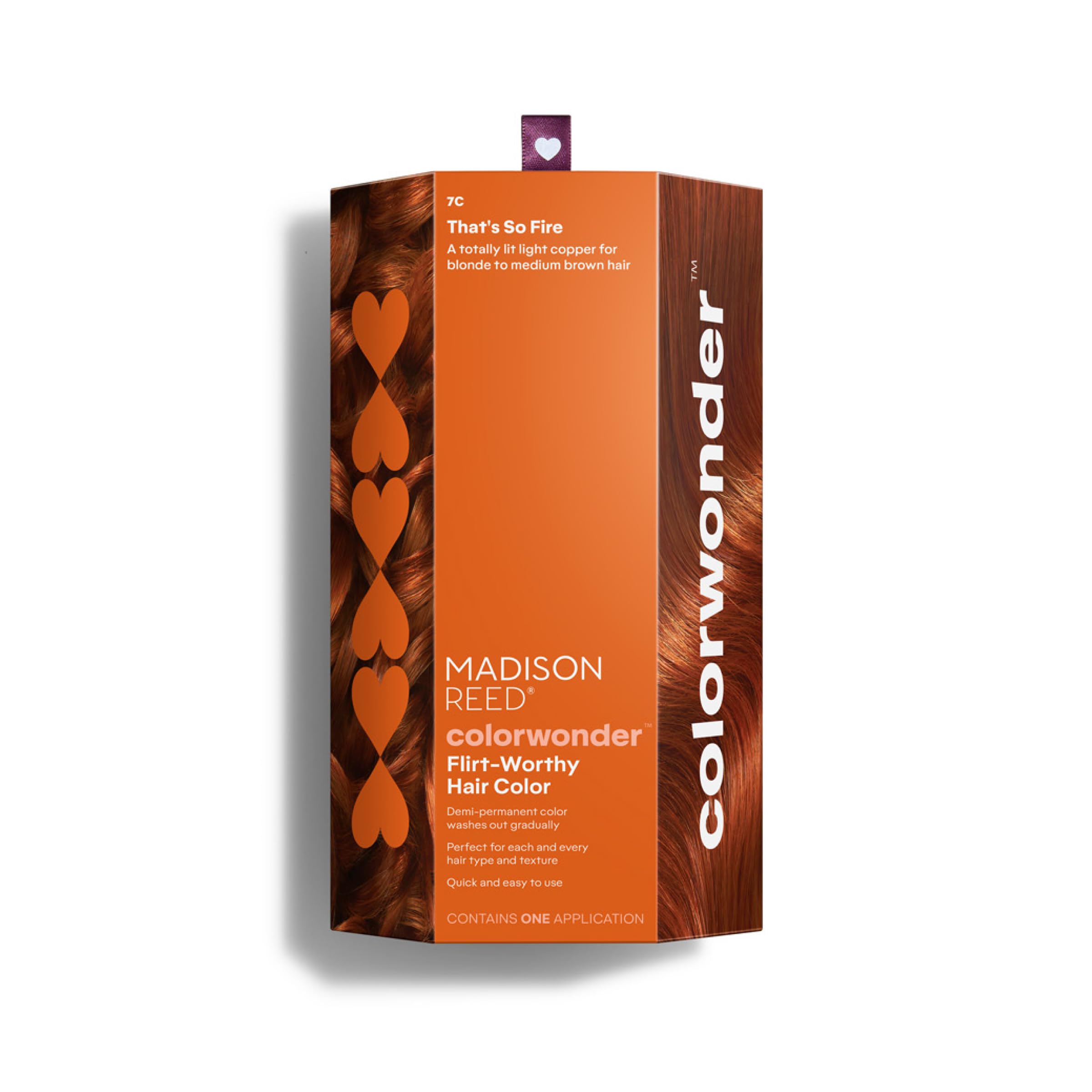 Madison Reed colorwonder That's So Fire 7C light copper tube application for vibrant at-home color
