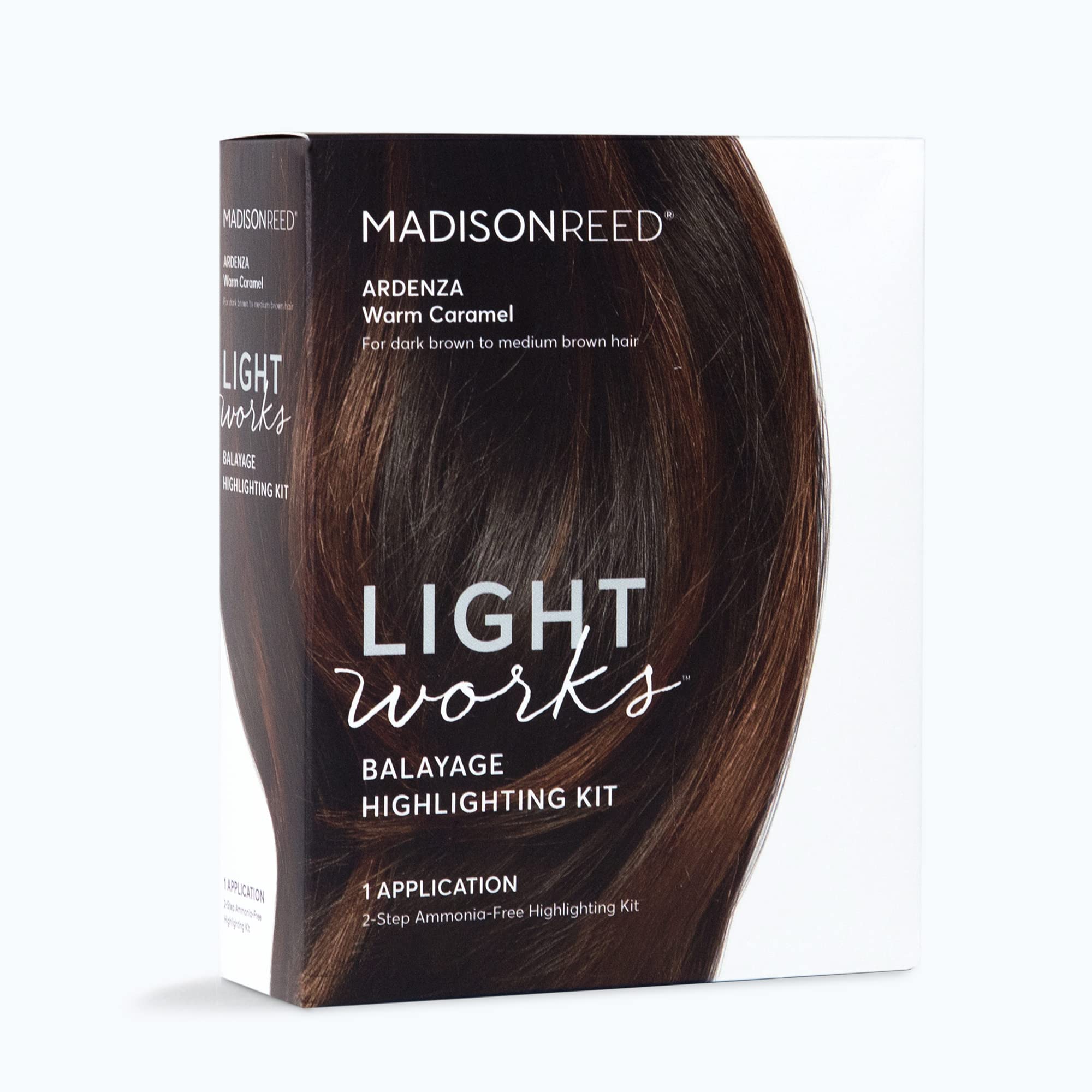 Madison Reed Light Works Lightening Cream for natural caramel highlights on medium to dark brown hair.