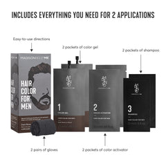 Madison Reed Mr. Hair Color for Men color activator packet ready to mix.