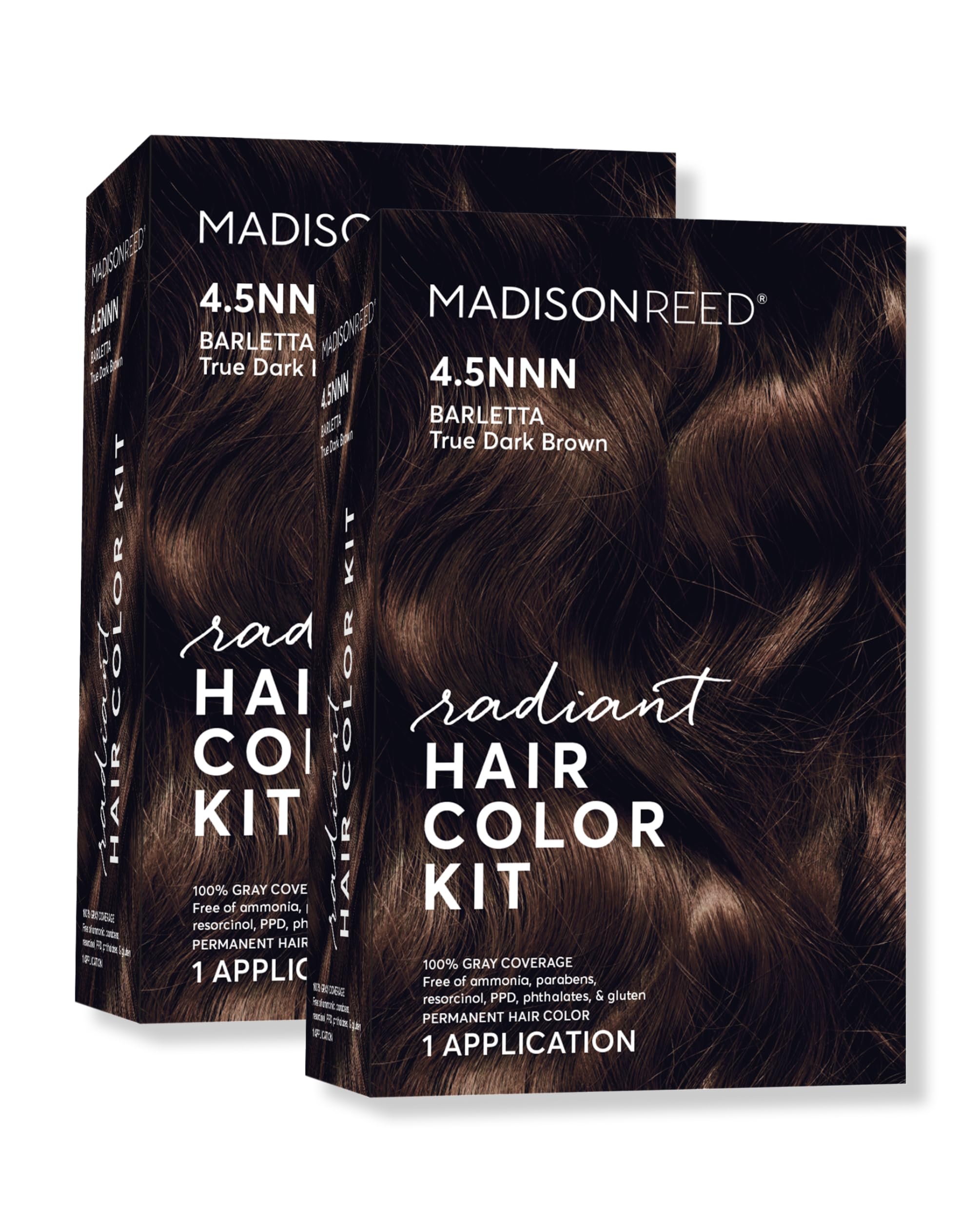 Madison Reed Radiant Barletta Brown bottle pour shows warm undertones for natural depth.