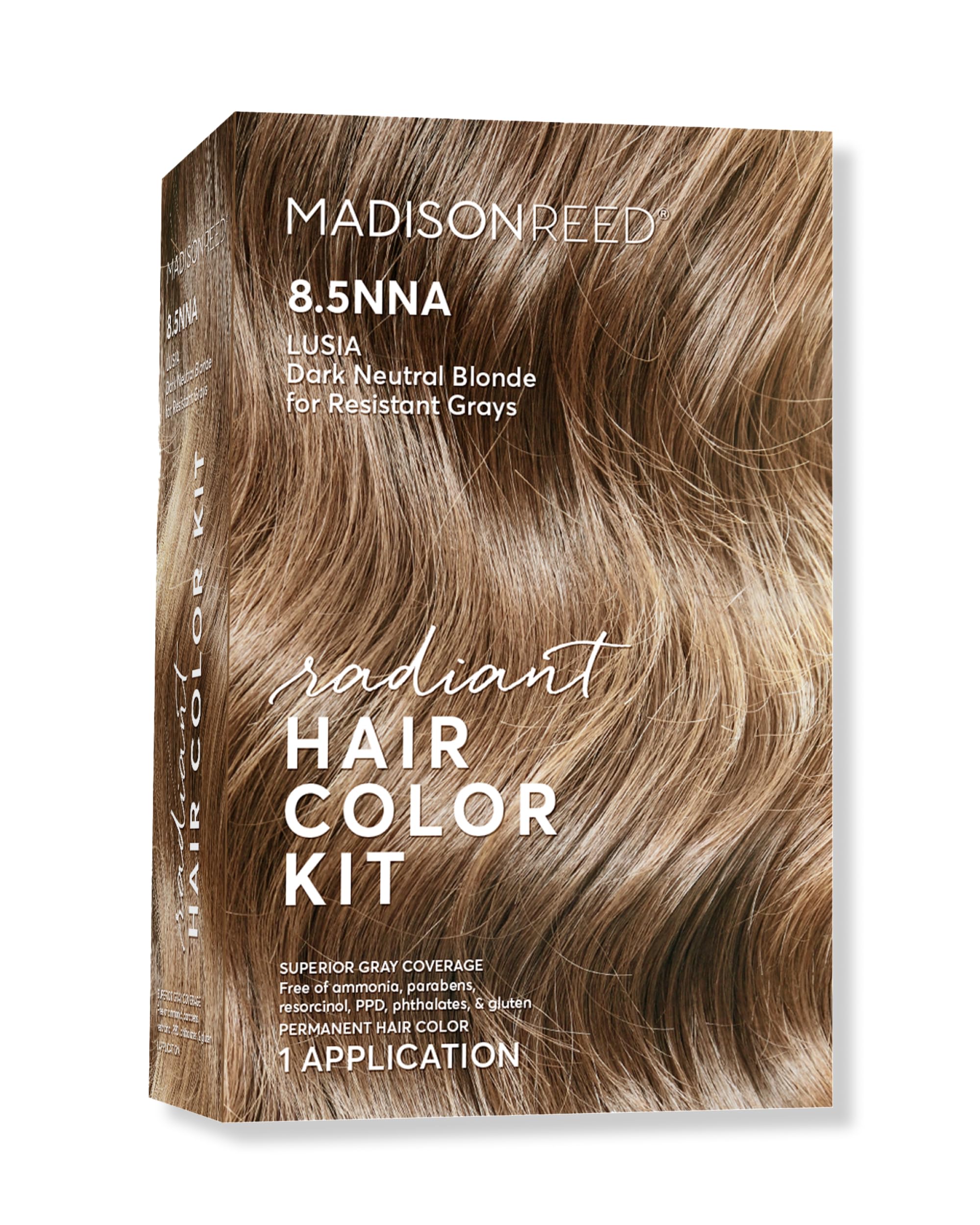 Madison Reed Radiant Color Cream on hair for even gray coverage and dimensional shade