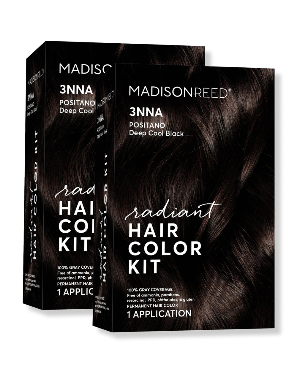 Madison Reed Radiant Color Kit Positano Black with ash undertones for natural gray blending