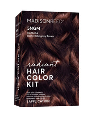 Madison Reed Radiant Color Kit in 5NGM dark cinnamon brown with gold mahogany tones for natural gray blending