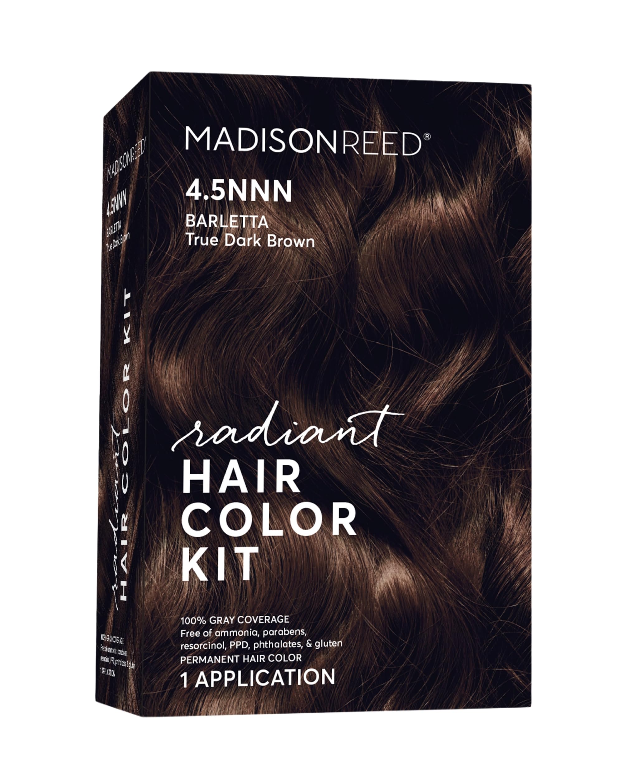 Madison Reed Radiant Color Kit Barletta Brown box with components for at home gray coverage