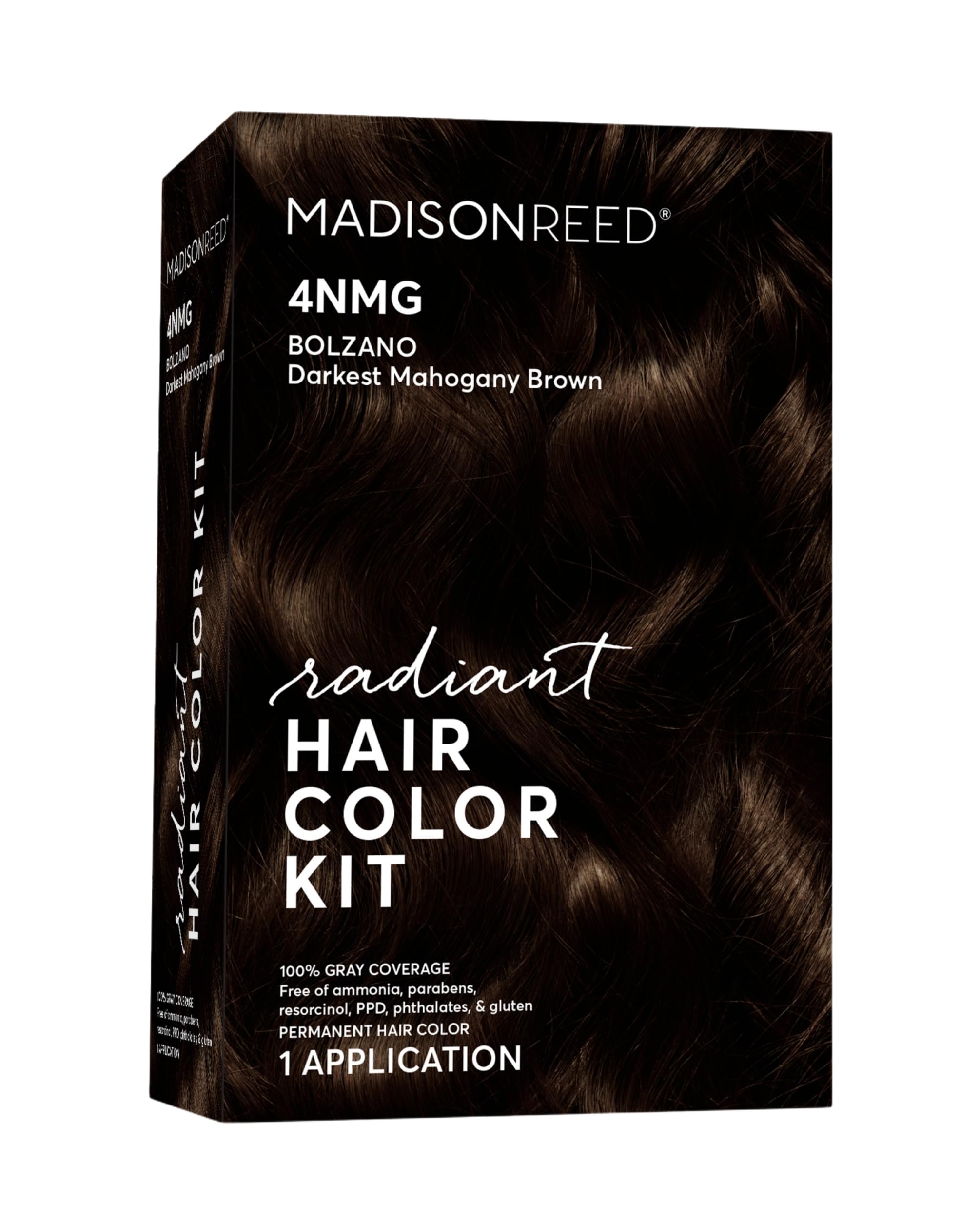 Madison Reed Radiant Color Kit Bolzano 4NMG packaging for at-home color application