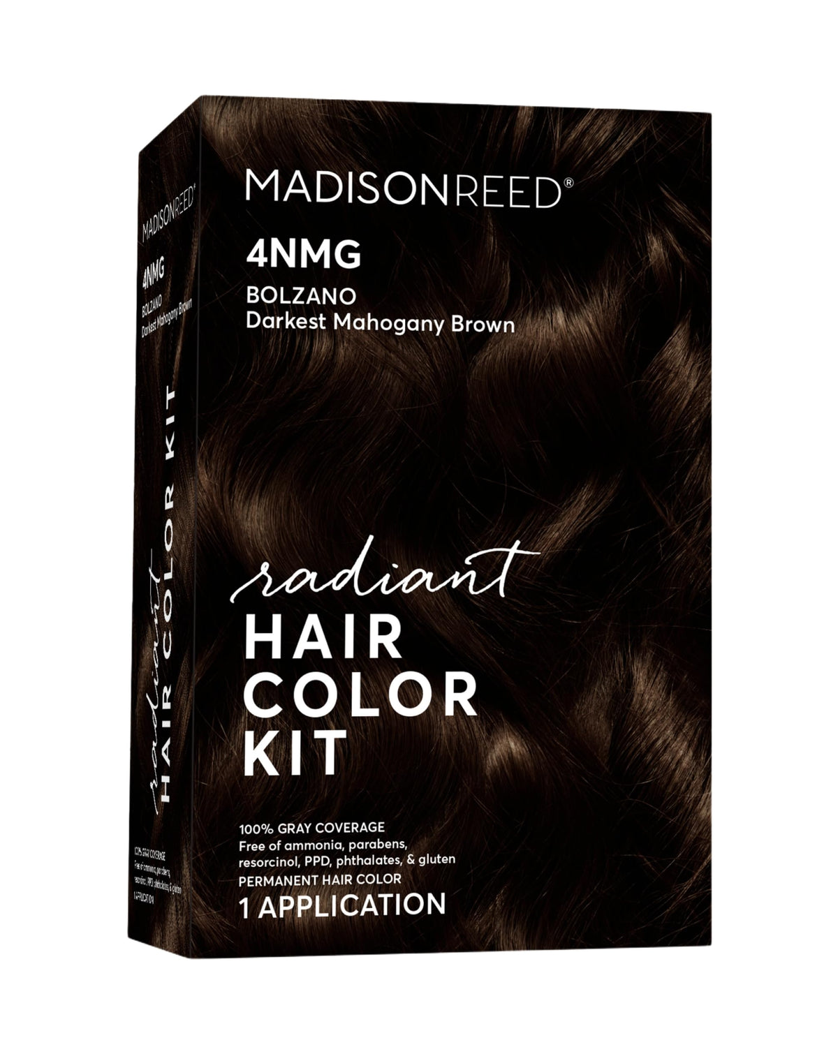 Madison Reed Radiant Color Kit Bolzano 4NMG packaging for at-home color application