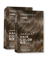 Madison Reed Radiant Color Kit Umbria Brown box for at-home gray coverage.