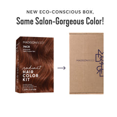Madison Reed Radiant Color Kit vesuvius red crème mix highlights precise shade at home.