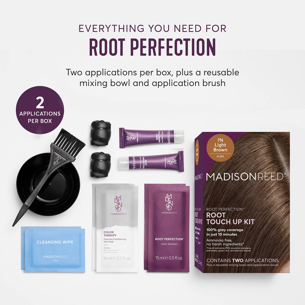 Cream formula of Madison Reed Root Perfection blends with your shade
