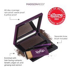 Madison Reed Root Touch Up Brow Filler dual brushes provide precise brow shaping.