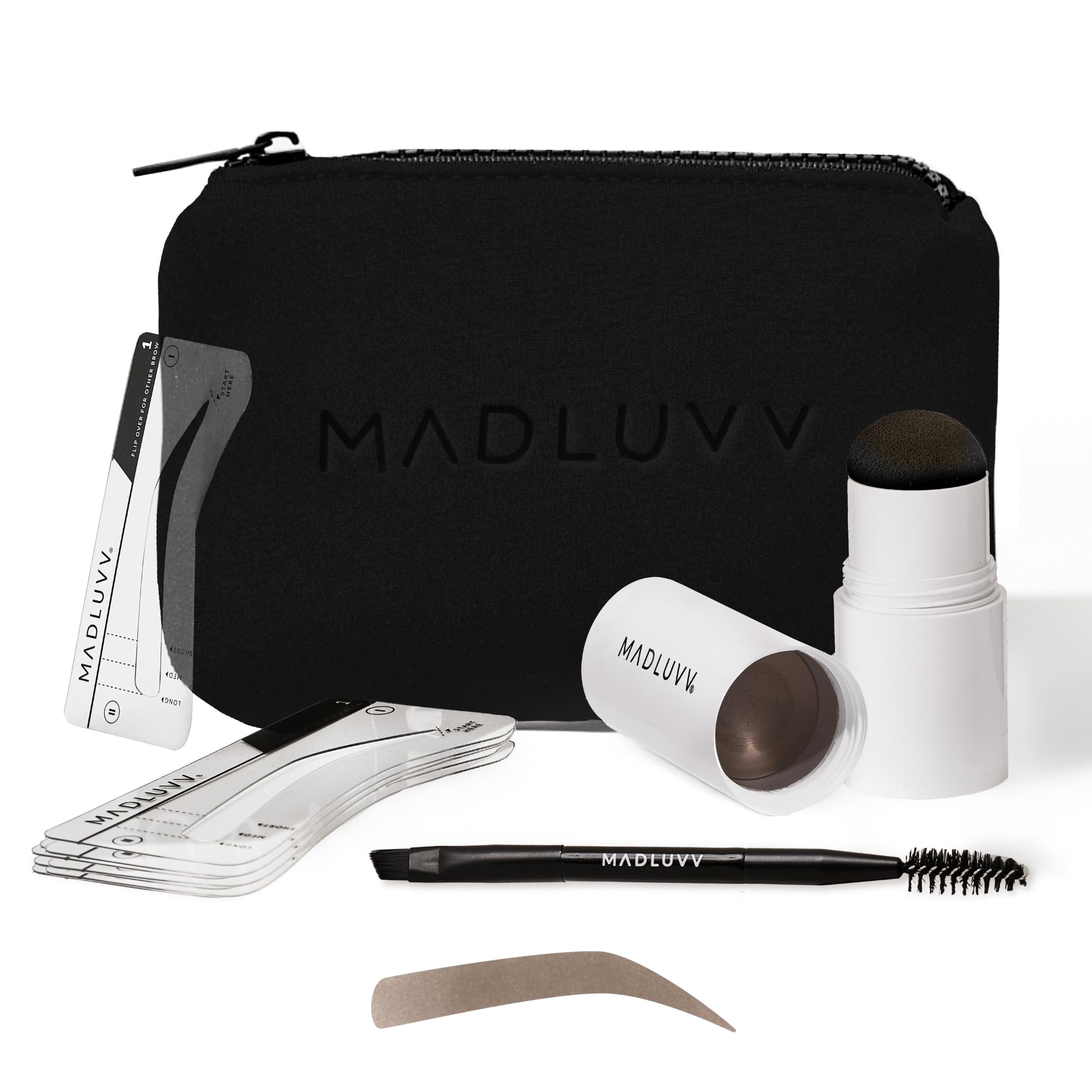 MADLUVV Brow Stamp Kit cap pigment release for precise color application