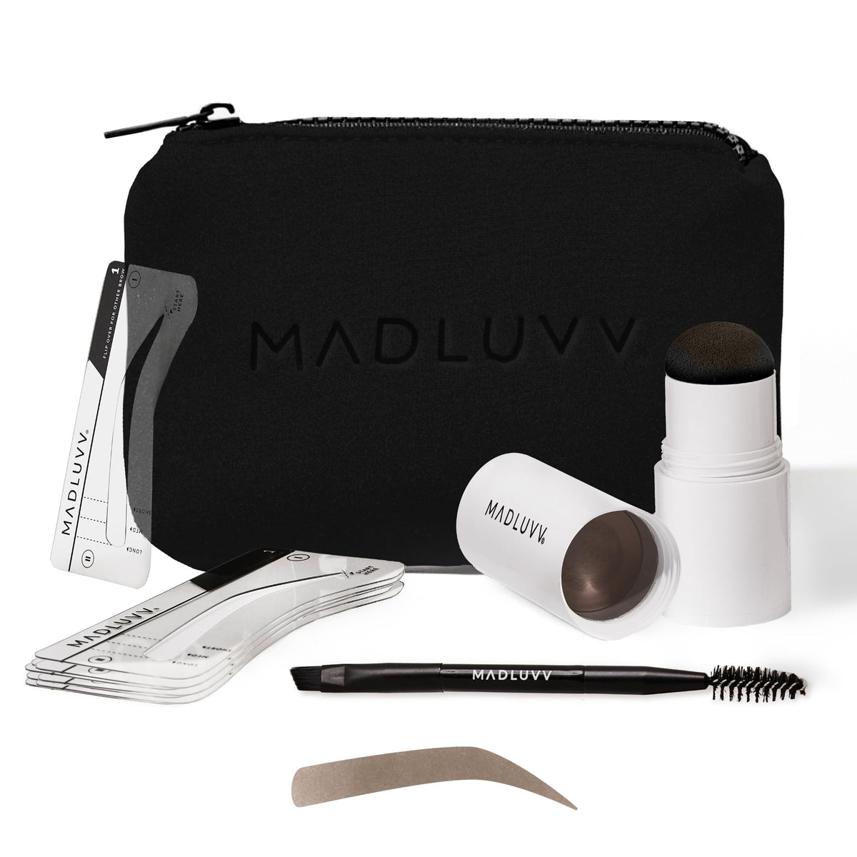 MADLUVV Brow Stamp Kit cap pigment release for precise color application