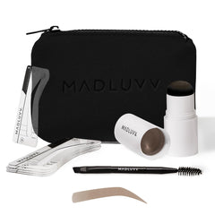 MADLUVV Brow Stamp Kit travel bag for on-the-go brow touch-ups.