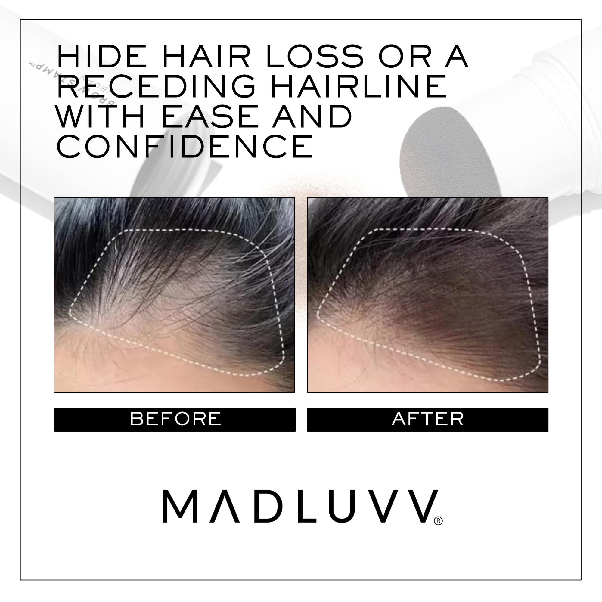 MADLUVV Brow Stamp Color Swatch helps match shade