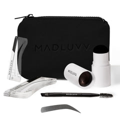 MADLUVV Brow Stamp Kit with nine shapes for fast natural-looking brows