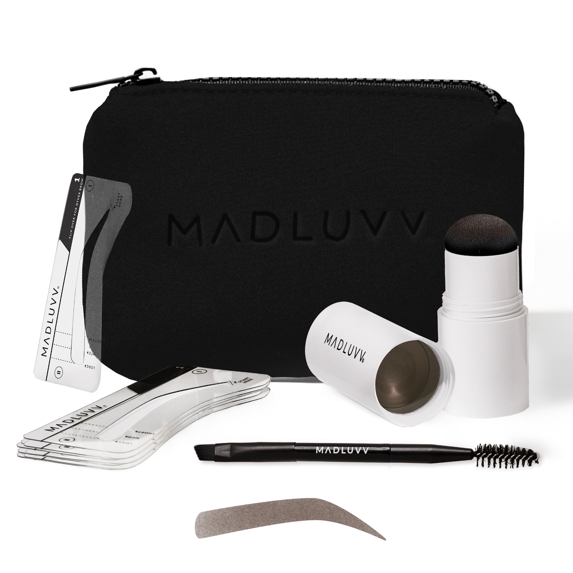 MADLUVV Brow Stamp Kit packaging shows easy daily brow setup