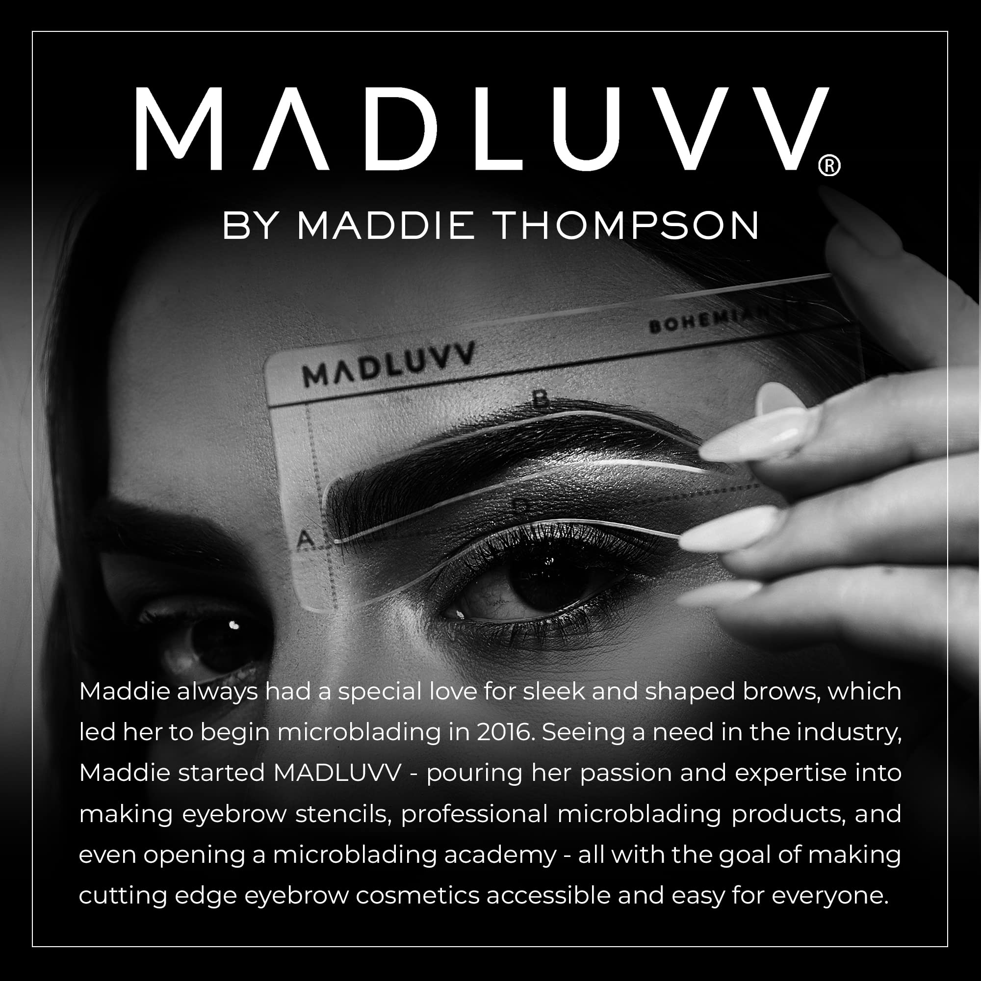 MADLUVV Brow Stamp Waterproof resists sweat and rain