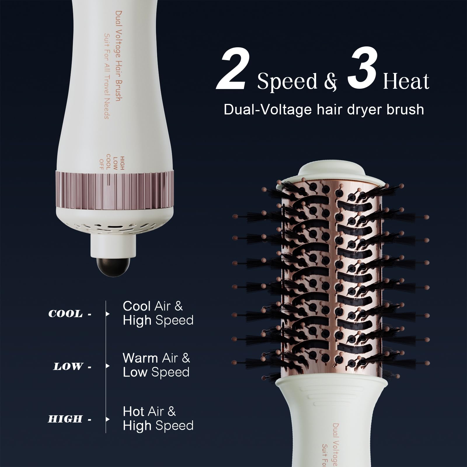Madremía travel hair dryer brush in lightweight design for easy packing