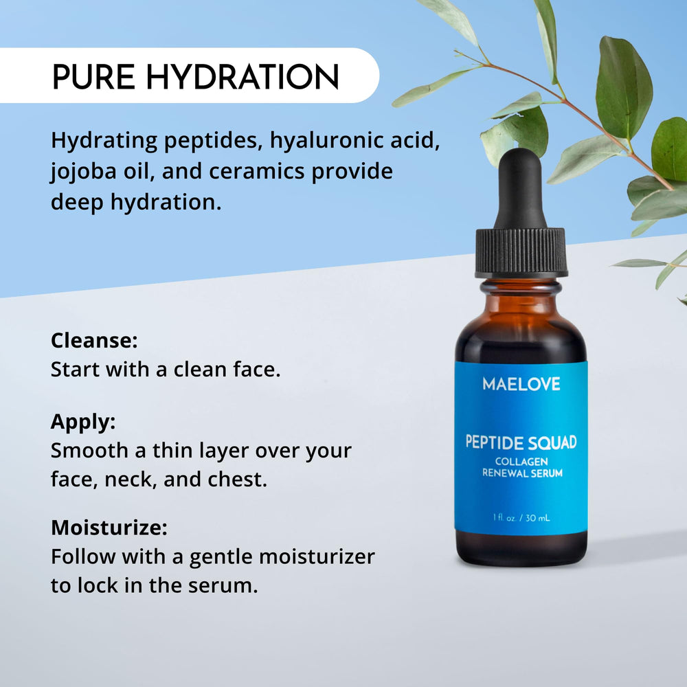 MAELOVE botanical soothing blend image conveys calm for sensitive skin.