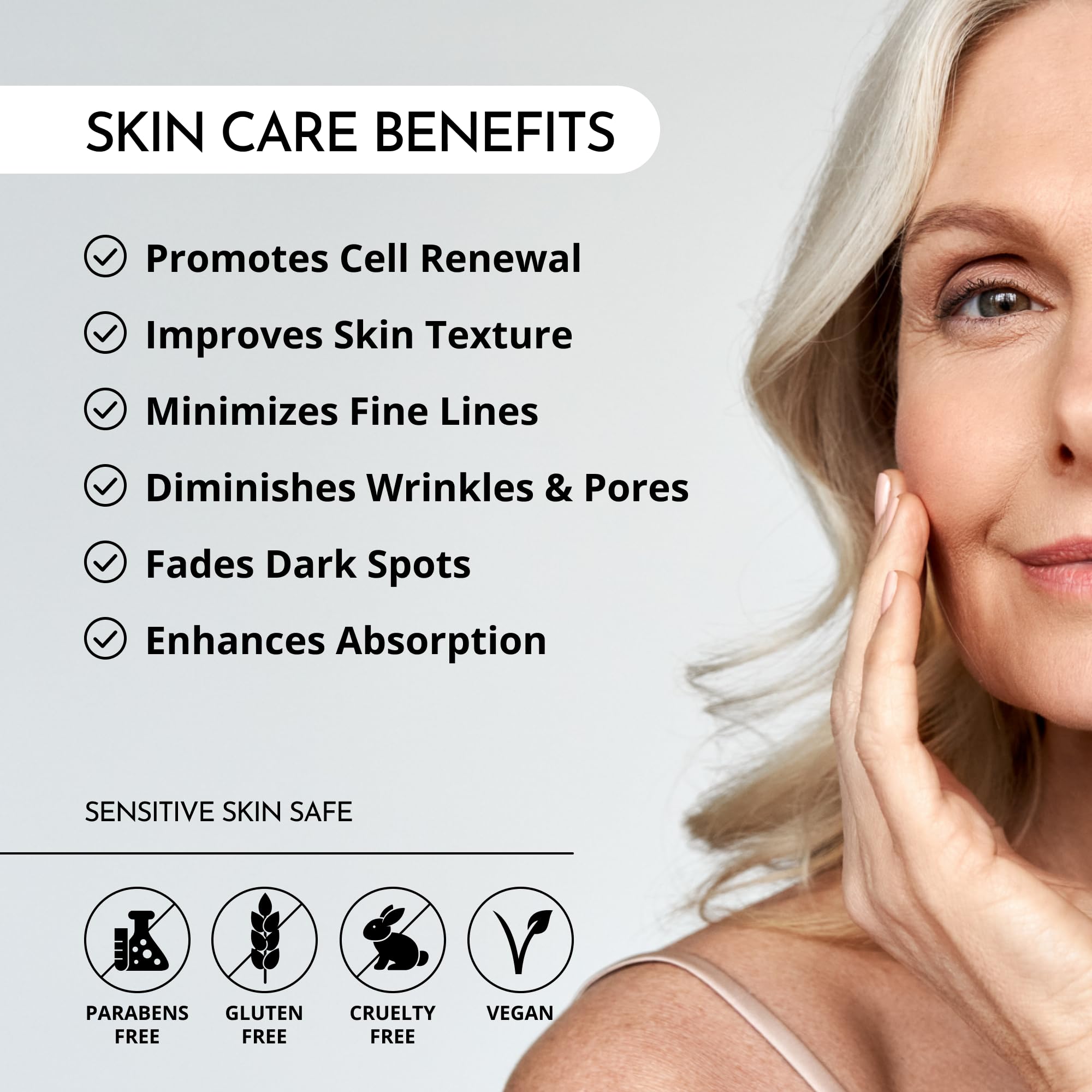 Cream texture swirl of MAELOVE Night Renewer suggesting gentle exfoliation