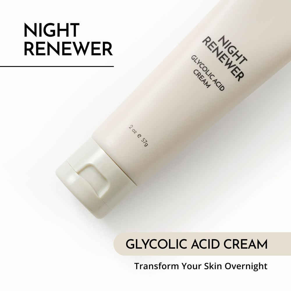 MAELOVE Night Renewer jar open displaying unscented cream texture