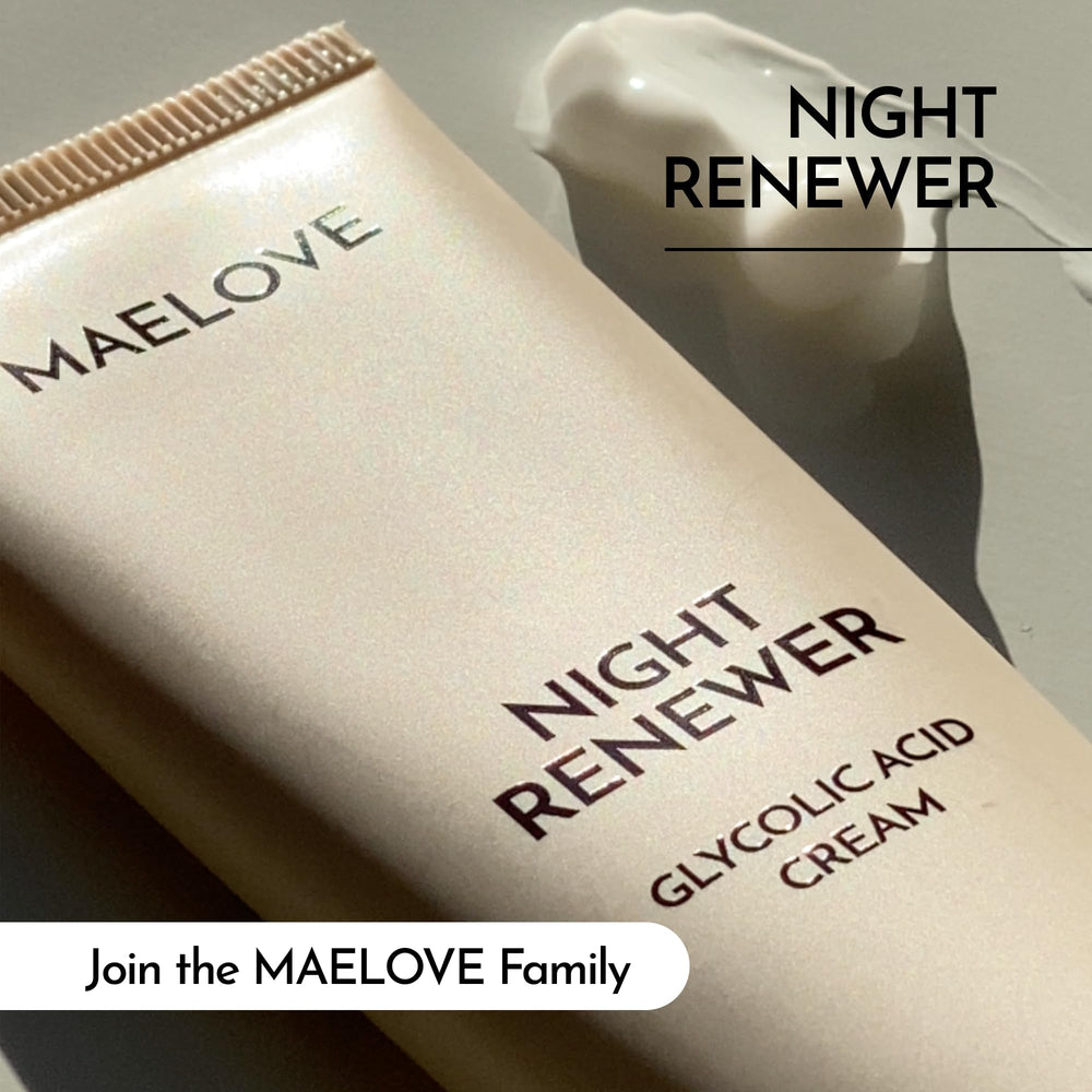 MAELOVE Night Renewer night routine setup for easy application