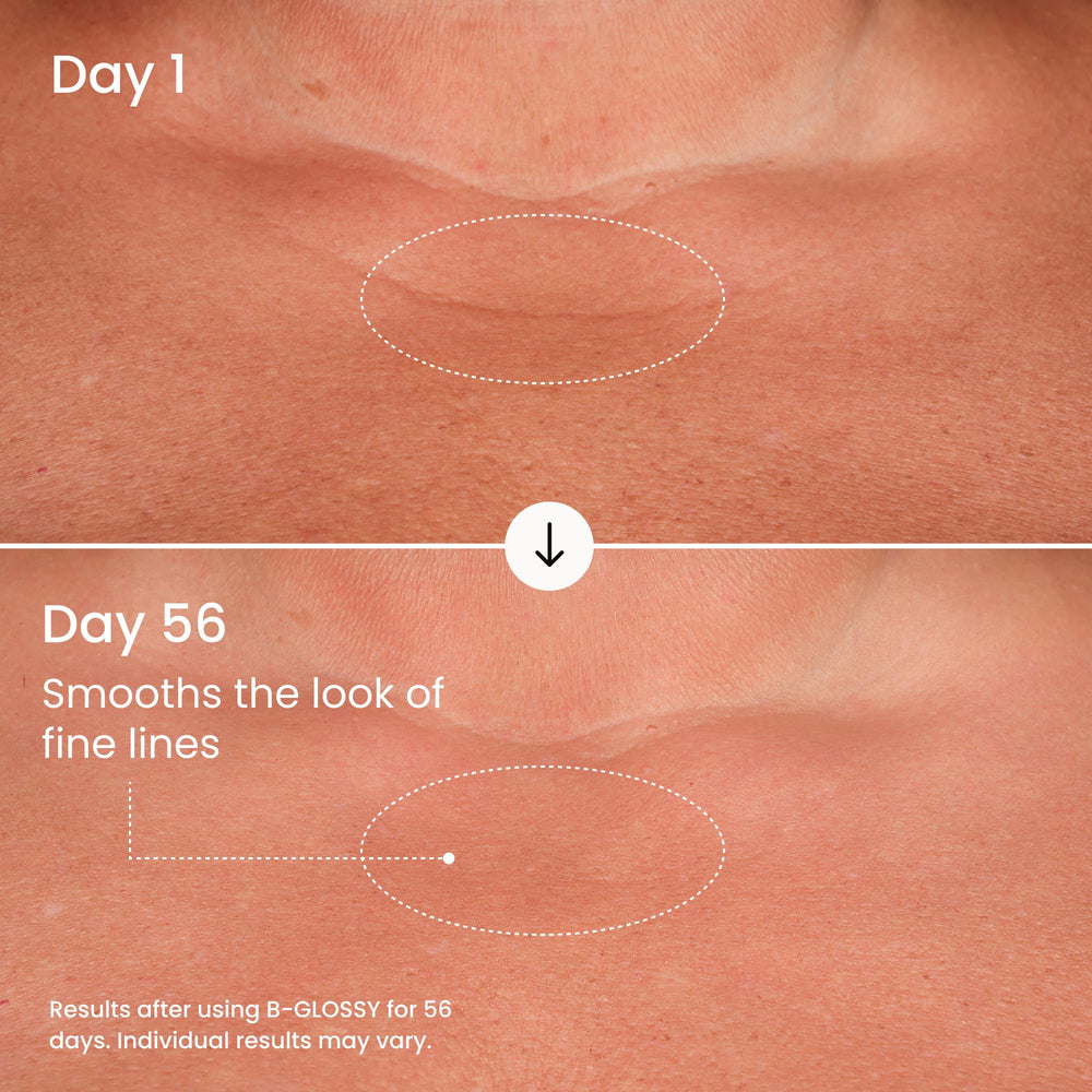 MAËLYS B-GLOSSY arm application reveals quick absorption.