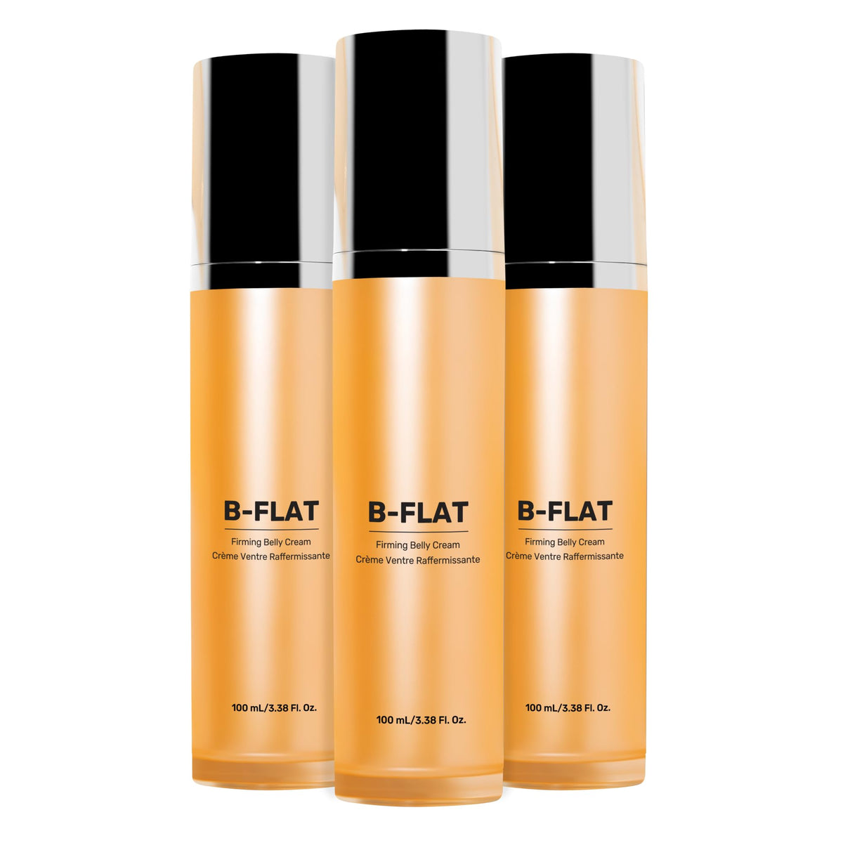 Maëlys B-FLAT packaging front shows three-pack belly care set