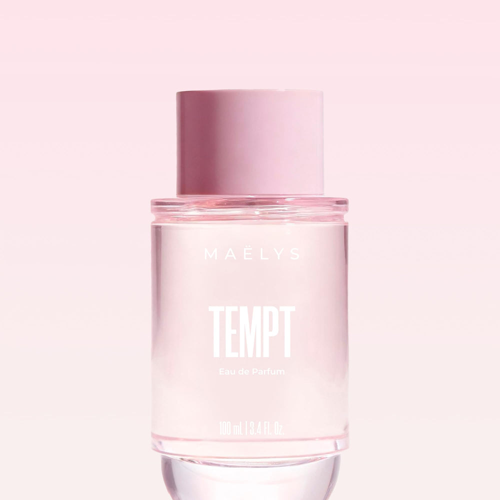 MAËLYS TEMPT bottle cap close-up, hints of citrus and tropical notes for a vibrant entrance.