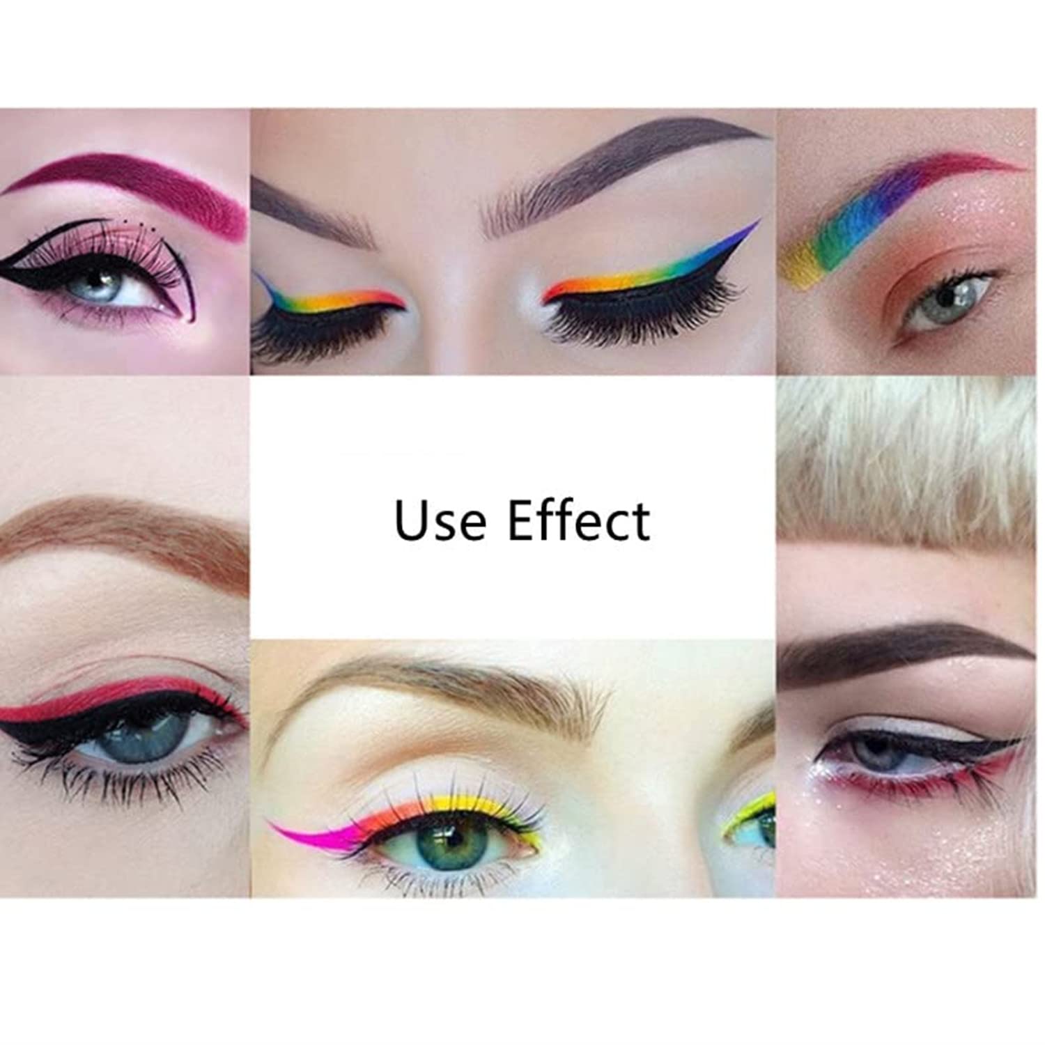 MAEPEOR 12-shade palette illustrating color choices for brows