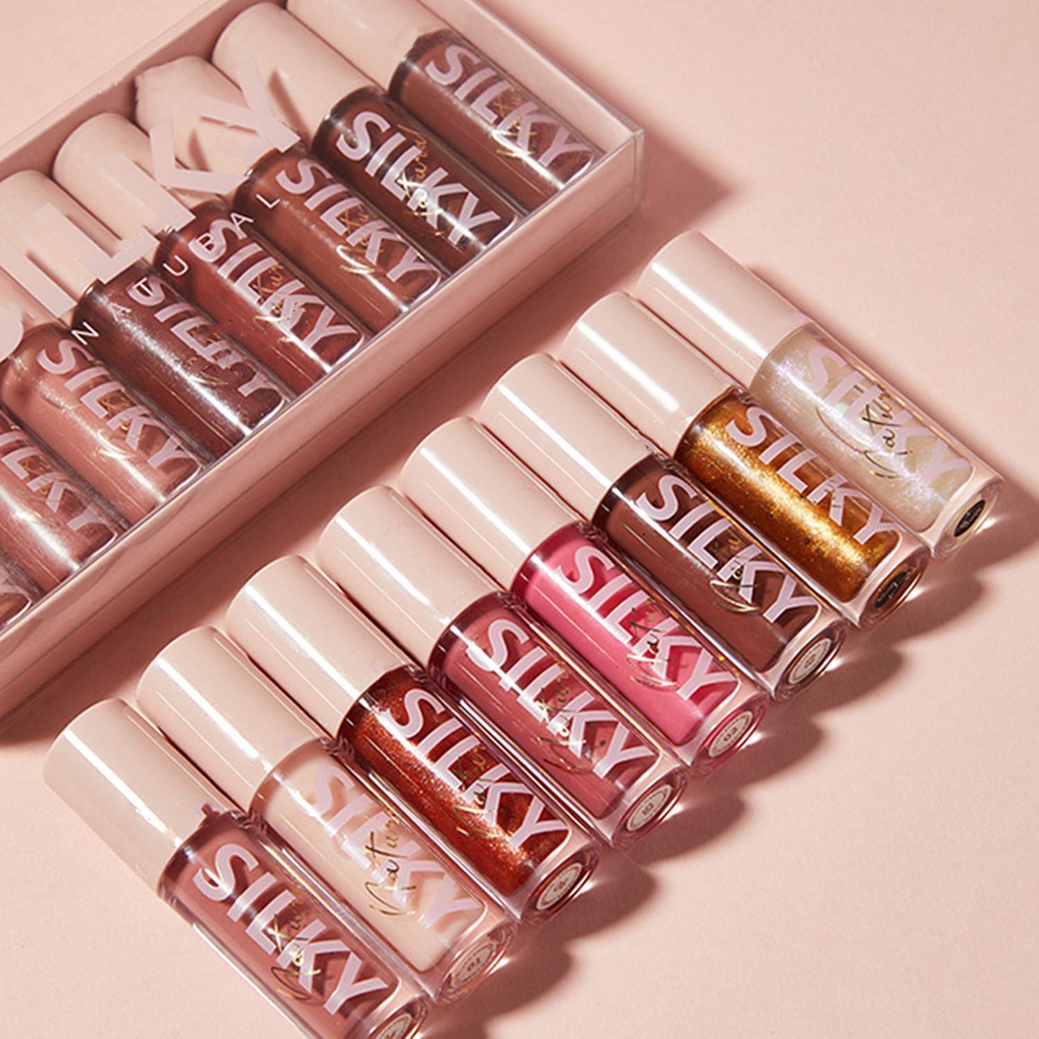 MAEPEOR gloss swatches clear demonstrate glossy shine with minimal color